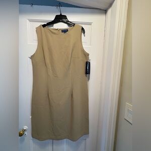 Karen Scott Women's Tan Sleeveless Midi Dress